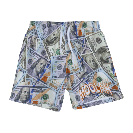 "In Money We Trust" All-Over Print HANDMADE Swim Trunks