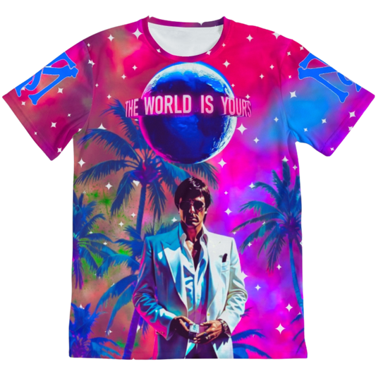 The World Is Yours Scarface Miami Beach HANDMADE Tee