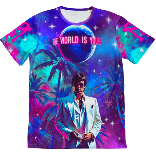 The World Is Yours Scarface Outer Space HANDMADE Tee