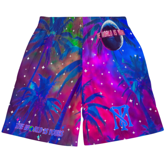 The World Is Yours Scarface Miami Beach HANDMADE Jogger Shorts